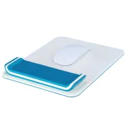 Tappetino mouse Ergo Wow con poggiapolsi - bianco/blu - Leitz 65170036 - 