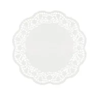 Sottotorta decorativi in carta bianca - diametro 30 cm - conf. 12 pezzi 6450300 - accessori per il buffet