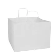 Shopper Surf Maxi - 34x34x25 cm - carta kraft - bianco - Mainetti Bags - conf. 15 pezzi 084850 - 