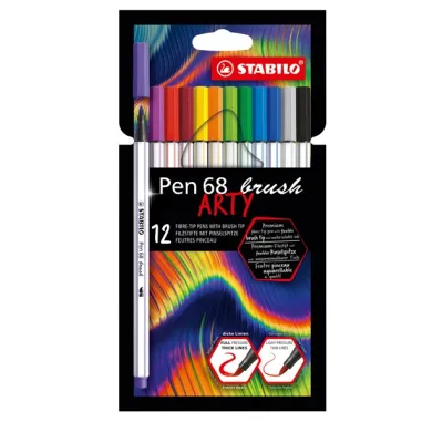 Pastelli colorati - Astuccio 18 pennarelli PEN 68 Brush ARTY Line 568/18 Stabilo - 