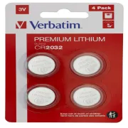 Verbatim - Blister 4 MicroPile a pastiglia CR2032 - litio - 49533 - 3V 49533 - 