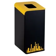 Gettacarte Rubik Evo - per raccolta differenziata - giallo - 80 lt - Medial International 789296 - 