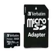 Verbatim - Micro SDXC - Con adattatore - 44087 - 256GB 44087 - schede memoria