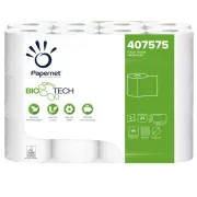 Carta igienica e distributori - Pacco 24RT carta igienica classica 2veli 19.80mt 180 strappi BioTech Papernet - 