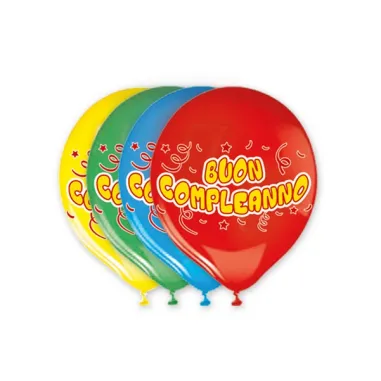 Festoni e palloncini - Busta 20 palloncini in lattice Ø30cm Buon Compleanno Big Party - 