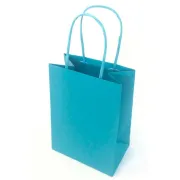 Shopper Twisted - maniglie cordino - 45 x 15 x 50 cm - carta kraft - turchese - Mainetti Bags - conf. 25 pezzi 081590 - shopp...