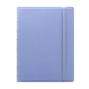 Notebook - con elastico - copertina similpelle - A5 - 56 pagine - a righe - blu pastello - Filofax L115051 - 