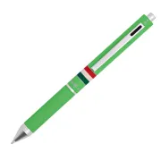 Penna a sfera a scatto multifunzione - fusto verde chiaro gommato Italia - Osama OD 1024ITG/1 VC - 