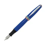 Stilografiche - Penna stilografica Aldo Domani punta M fusto azzurro Italia Monteverde - 