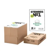 Carta riciclata al 100% senza legno - A4 - 80 gr - bianco - Steinbeis - conf. 500 fogli 6831 - 