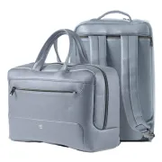 Borsa zainabile bi-bag Gate Trended - 42 x 28 x 14 cm - ecopelle - azzurro - InTempo 9235GAT31 - borse, cartelle e valigie