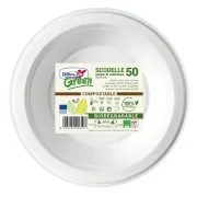 Scodelle biodegradabili - Ø 175 mm - Dopla Green - conf. 50 pezzi 07707 - piatti monouso