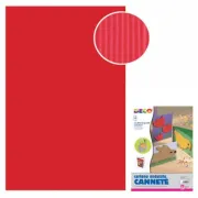 Cartoncino ondulato Cannetè 2206 - 50 x 70 cm - rosso - DECO - conf.10 pezzi 2206/1 - cartoncino collage