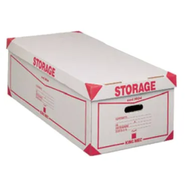 Scatola Storage - con coperchio - 38,5x26,4x75,5 cm - bianco e rosso - 1604 Esselte Dox 00160400 - scatole archivio in cartone