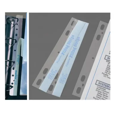 segnapagina / cavalierini / bande adesive - Bandelle adesive Filing Strips - 29,5 cm - bianco - 3L Office - conf. 25 pez