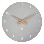Orologio da parete HorMilena - diametro 30 cm - grigio chiaro/legno - Alba HORMILENA G - orologi - barometri da scrivania e d...