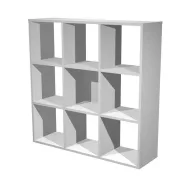 Libreria casellario Rainbow - 9 caselle - 104,1x29,2x103,9 cm - grigio alluminio - Artexport 9MaxC/5 - 