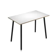 Tavolo alto Skinny Metal - 140 x 80 x H 105 cm - nero / bianco - Artexport 6402-DJC-3C-AQ - 