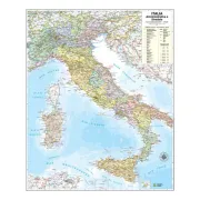 Carta geografica Italia amministrativa e stradale - murale - 67x85 cm - Belletti M06PP/07 - 