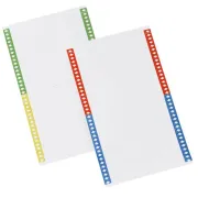 Cartoncini per cartelle sospese - armadio - 40 cartoncini per foglio - 14 cm - Bertesi - conf. 10 fogli 031-10 - 