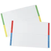 Cartoncini per cartelle sospese - cassetto - 28 cartoncini per foglio - 31 cm - Bertesi - conf. 10 fogli 032-10 - 