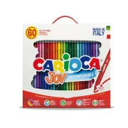 Pennarelli Joy - punta 2,6mm - colori assortiti - lavabili - Carioca - scatola 60 pezzi 41015 - 