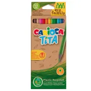 Matita colorata Tita Eco Family - colori assortiti - Carioca - astuccio12 pezzi 43097 - pastelli colorati