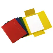 cartelle con elastico - Cartellina con elastico - presspan - 3 lembi - 700 gr - 25x34 cm - colori assortiti - Cartotecni