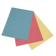 divisori / separatori con tasti neutri - Separatori - cartoncino Manilla 200 gr - 22 x 30 cm - rosso - Cartotecnica del 