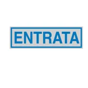Targhetta adesiva - ENTRATA - 16,5 x 5 cm - Cartelli Segnalatori 96683 - targhe con pittogrammi