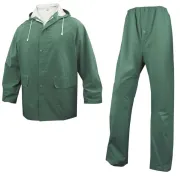 Completo impermeabile EN304 - giacca + pantalone - poliestere/PVC - taglia L - verde - Deltaplus EN304VEGT2 - pantaloni, salo...