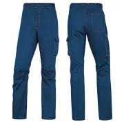 Pantalone da lavoro Panostrpa - sargia/poliestere/cotone/elastan - taglia XXL - blu/arancio - Delta Plus PANOSTRPAMOXX - pant...