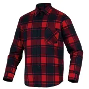 Camicia da lavoro Ruby - flanella di cotone - tg. L - rosso / nero - Deltaplus RUBYROGT - 