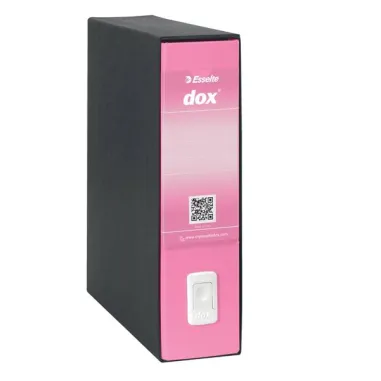 Registratore Dox 1 - dorso 8 cm - commerciale 23 x 29,7 cm - rosa - Esselte D15119 - 