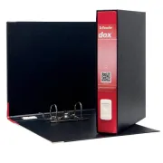 Registratore Dox 4 - dorso 5 cm - commerciale 23x29,7 cm - rosso - Esselte D26411 - registratori a leva