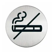 Pittogramma adesivo - Zona non fumatori - acciaio - diametro 8,3 cm - Durable 4911-23 - targhe con pittogrammi