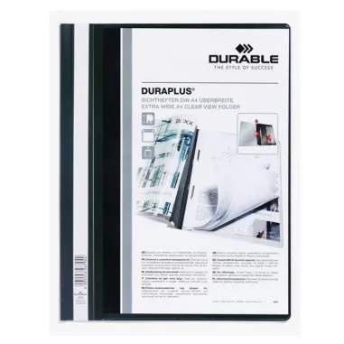 Cartellina ad aghi Duraplus - copertina personalizzabile - 21x29,7 cm - nero - Durable 2579-01 - cartelline ad aghi plastica