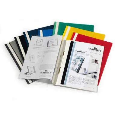 Cartellina ad aghi Duraplus - copertina personalizzabile - 21x29,7 cm - bianco - Durable 2579-02 - cartelline ad aghi plastica
