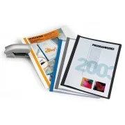cartelline ad aghi plastica - Cartellina per rilegatura Durabind - PVC - 21x29,7 cm - azzurro - Durable 2250-06 - 