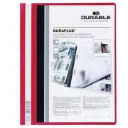 cartelline ad aghi plastica - Cartellina ad aghi Duraplus - copertina personalizzabile - 21x29,7 cm - rosso - Durable 25