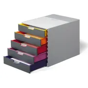 Cassettiera Varicolor® - 28 x 35,6 x 29,2 cm - 5 cassetti - Durable 7605-27 - cassettiere da scrivania