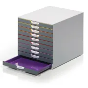 Cassettiera Varicolor® - 28 x 35,6 x 29,2 cm - 10 cassetti - Durable 7610-27 - cassettiere da scrivania