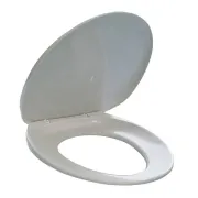 Sedile per WC - universale - PPL - distanza fori da 8,5 a 17,5 cm - bianco - Durable 1809654011 - accessori bagno
