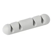 Clip Cavoline® fermacavi - adesiva - per 4 cavi - grigio - Durable - conf. 2 pezzi 5040-10 - adattatori, cavi e organizzacavi