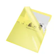 cartelline aperte su due lati - Cartelline a L - PVC - liscio - 21x29,7 cm - giallo cristallo - Esselte - conf. 25 pezzi