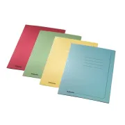 Cartelline 3 lembi - con stampa - cartoncino 295 gr - 25x35 cm - verde - Esselte - conf. 25 pezzi 55136 - 