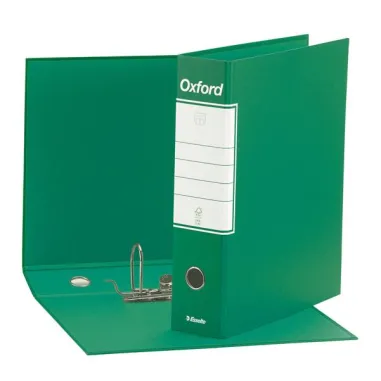 registratori a leva - Registratore Oxford G83 - dorso 8 cm - commerciale 23x30 cm - verde - Esselte 390783180 - 