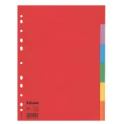 divisori / separatori con tasti neutri - Separatore Economy - 6 tasti - cartoncino colorato 160 gr - A4 - multicolore - 