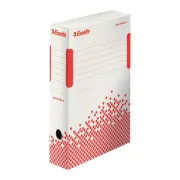 Scatola archivio Speedbox - dorso 8 cm - 35x25 cm - bianco e rosso - Esselte 623985 - scatole archivio in cartone