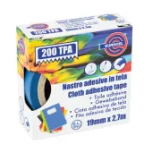 nastri adesivi speciali (carta, telato ecc.) - Nastro adesivo telato TPA 200 - 19mm x 2,7 mt - blu - Eurocel 016614194 -
